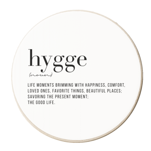 Definition Hygge - personalised beer coaster by Toni Scott