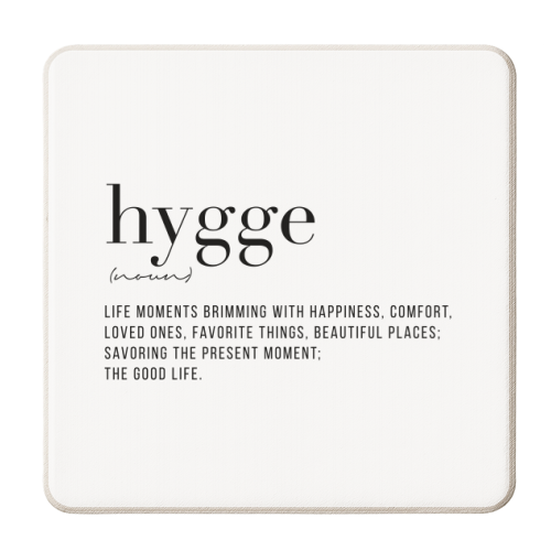 Definition Hygge - personalised beer coaster by Toni Scott