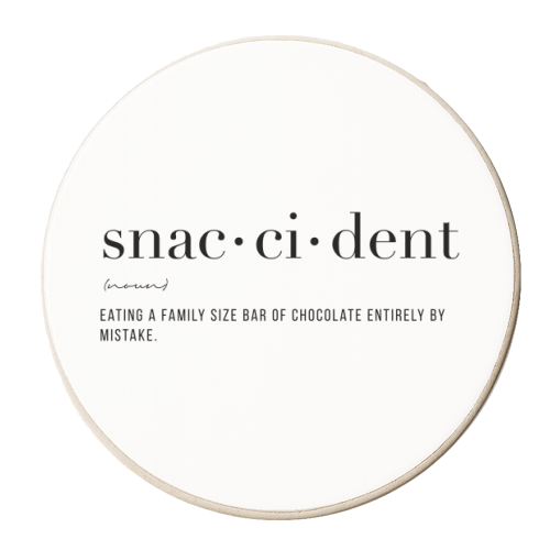 Definition Snaccident - personalised beer coaster by Toni Scott