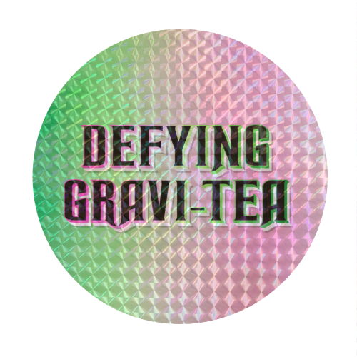 DEFYING GRAVI-TEA - Circle Sticker by Lilly Rose