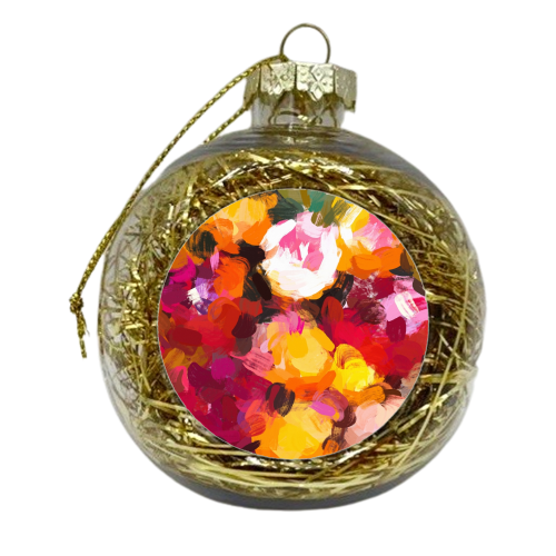 Delicious Floral - xmas bauble by Uma Prabhakar Gokhale
