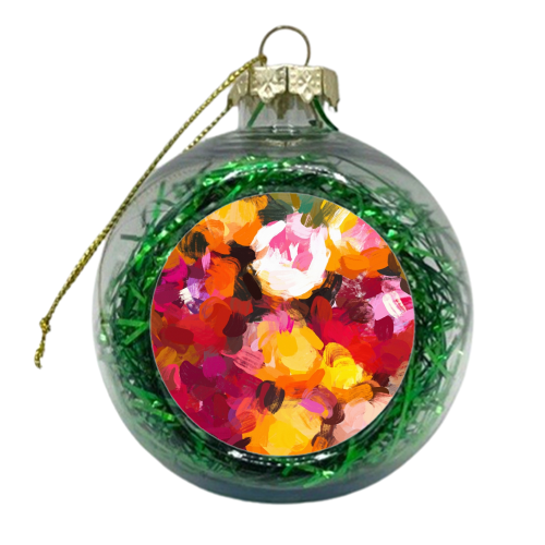 Delicious Floral - xmas bauble by Uma Prabhakar Gokhale