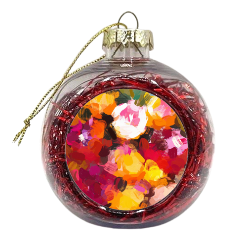 Delicious Floral - xmas bauble by Uma Prabhakar Gokhale