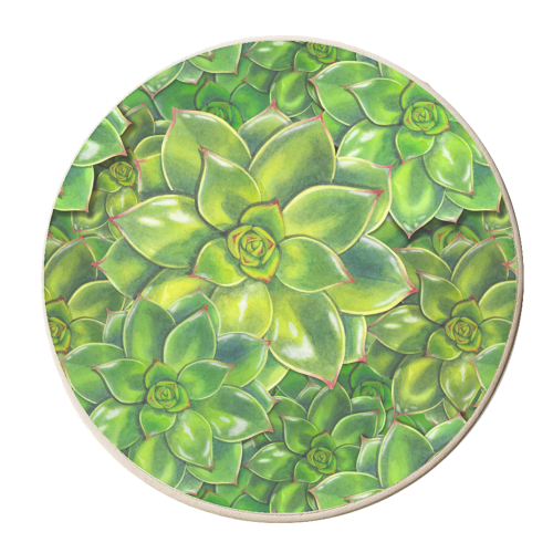 Delicious Succulents - personalised beer coaster by Patricia Shea