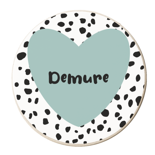 Demure - personalised beer coaster by Rock and Rose Creative