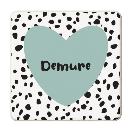Demure - personalised beer coaster by Rock and Rose Creative