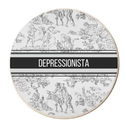 Depressionista - personalised beer coaster by Lilly Rose
