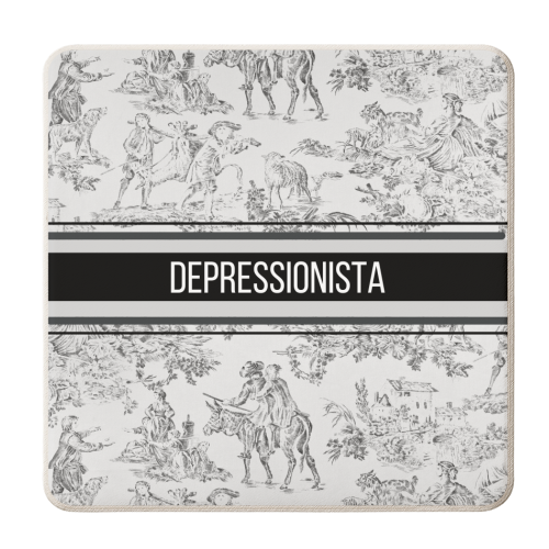 Depressionista - personalised beer coaster by Lilly Rose