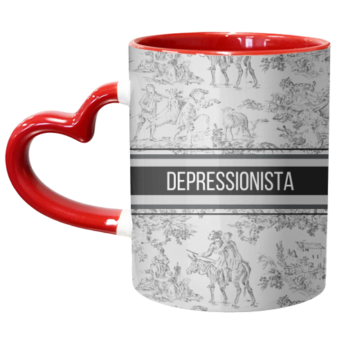 Depressionista - unique mug by Lilly Rose