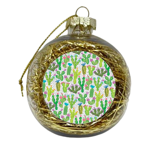 Desert Cactus - xmas bauble by Colour Pop Prints