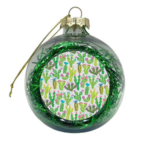 Desert Cactus - xmas bauble by Colour Pop Prints