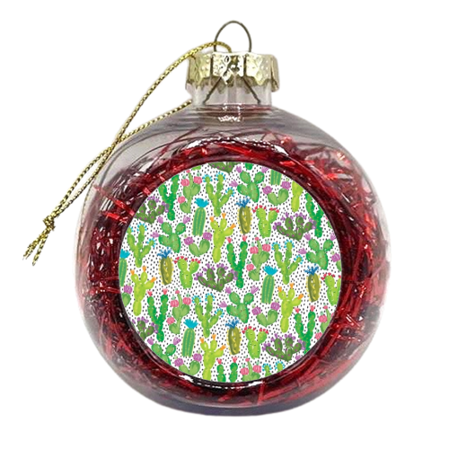 Desert Cactus - xmas bauble by Colour Pop Prints