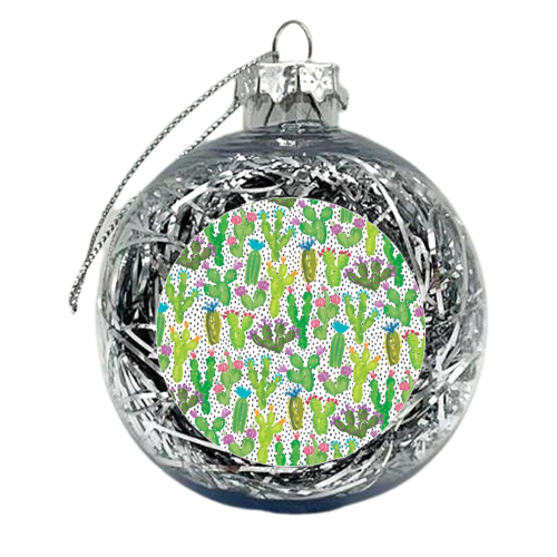 Desert Cactus - xmas bauble by Colour Pop Prints