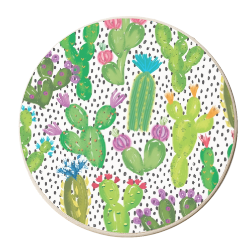 Desert Cactus - personalised beer coaster by Colour Pop Prints