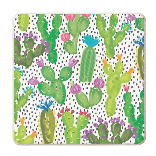 Desert Cactus - personalised beer coaster by Colour Pop Prints