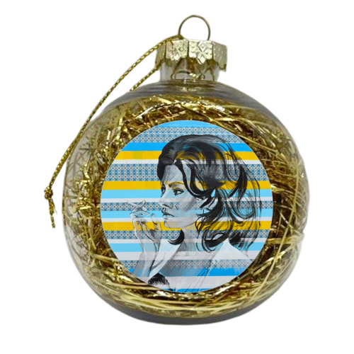 Designer Sophia Loren - xmas bauble by Kirstie Taylor
