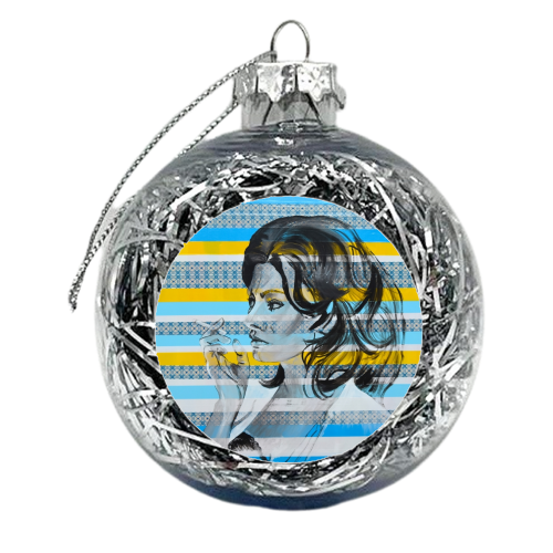 Designer Sophia Loren - xmas bauble by Kirstie Taylor
