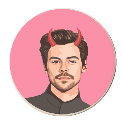 Devilish Harry - personalised beer coaster by DOLLY WOLFE