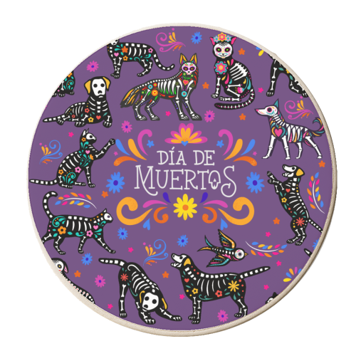 Dia De Muertos - Spirit Animals - personalised beer coaster by Lilly Rose