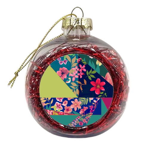 Diagonal Tropical Angles - xmas bauble by MariaKritzas