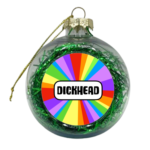 Dickhead - xmas bauble by Adam Regester
