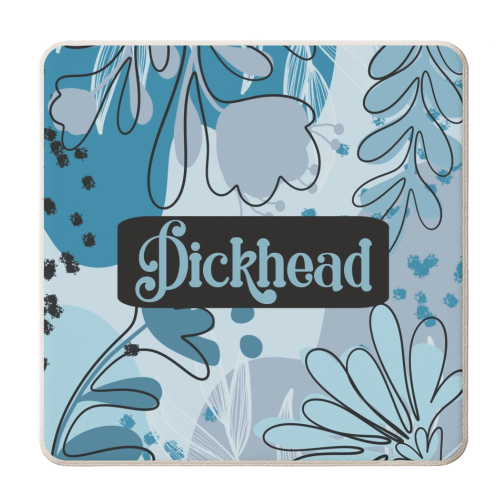 Dickhead gift - personalised beer coaster by Giddy Kipper
