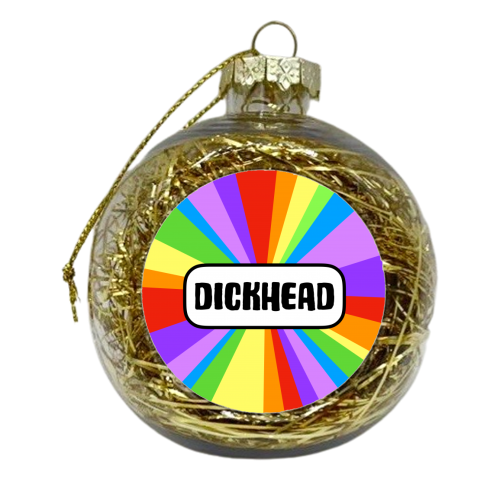 Dickhead - xmas bauble by Adam Regester