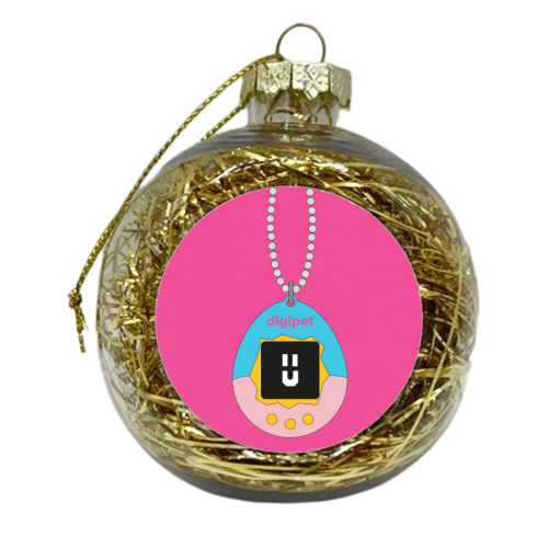Digipet Life Is Hard - xmas bauble by Lucy Elliott