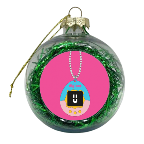 Digipet Life Is Hard - xmas bauble by Lucy Elliott
