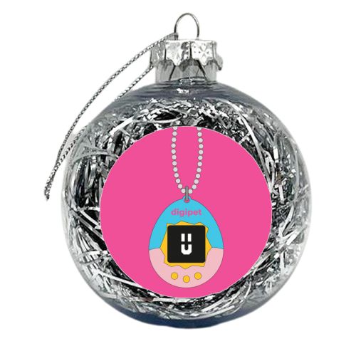 Digipet Life Is Hard - xmas bauble by Lucy Elliott