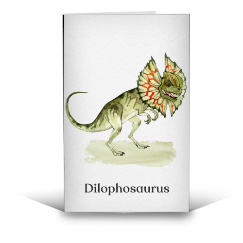 Dilophosaurus - funny greeting card by Gal Design