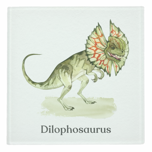 Dilophosaurus - personalised beer coaster by Gal Design