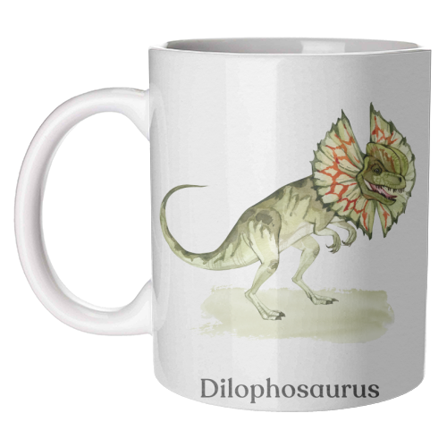 Dilophosaurus - unique mug by Gal Design