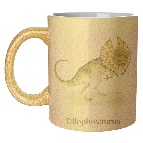Dilophosaurus - unique mug by Gal Design