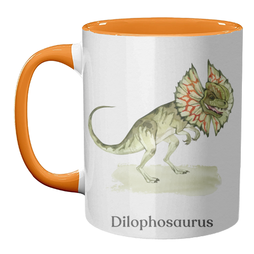 Dilophosaurus - unique mug by Gal Design