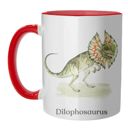 Dilophosaurus - unique mug by Gal Design