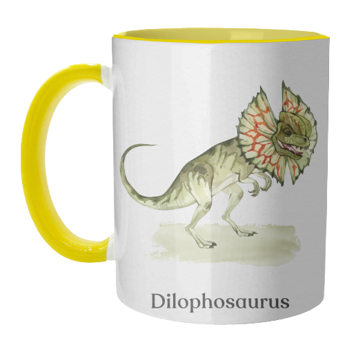 Dilophosaurus - unique mug by Gal Design