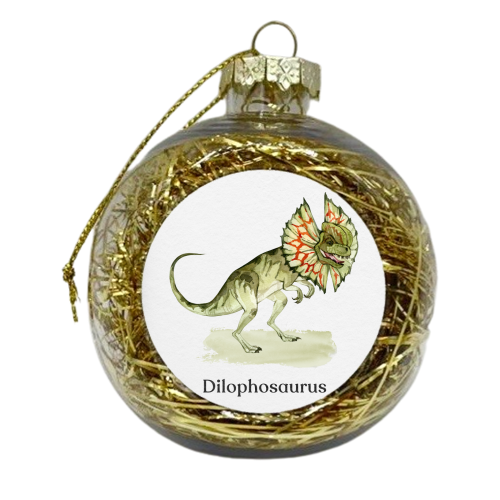 Dilophosaurus - xmas bauble by Gal Design