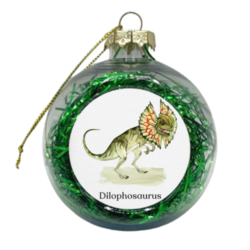 Dilophosaurus - xmas bauble by Gal Design