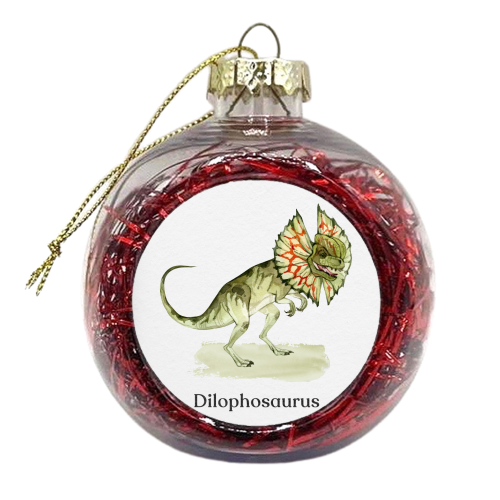 Dilophosaurus - xmas bauble by Gal Design