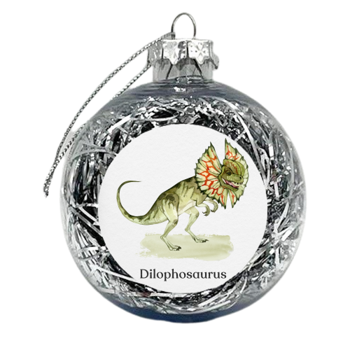 Dilophosaurus - xmas bauble by Gal Design
