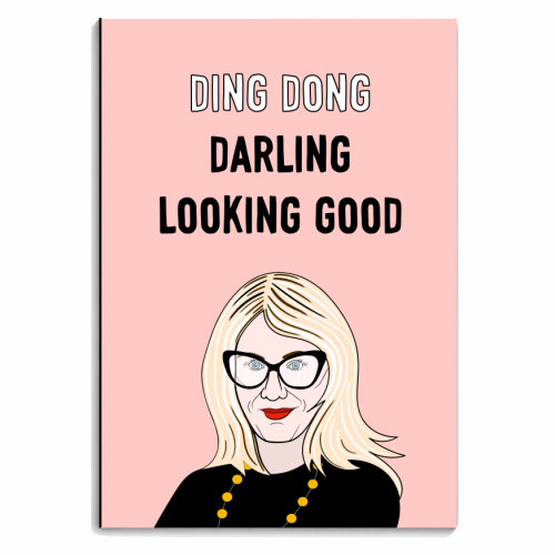 Ding Dong Darling Looking Good - personalised A4, A5, A6 notebook by Adam Regester
