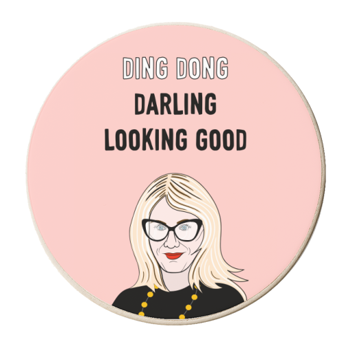 Ding Dong Darling Looking Good - personalised beer coaster by Adam Regester