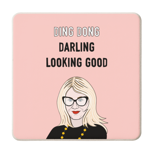 Ding Dong Darling Looking Good - personalised beer coaster by Adam Regester