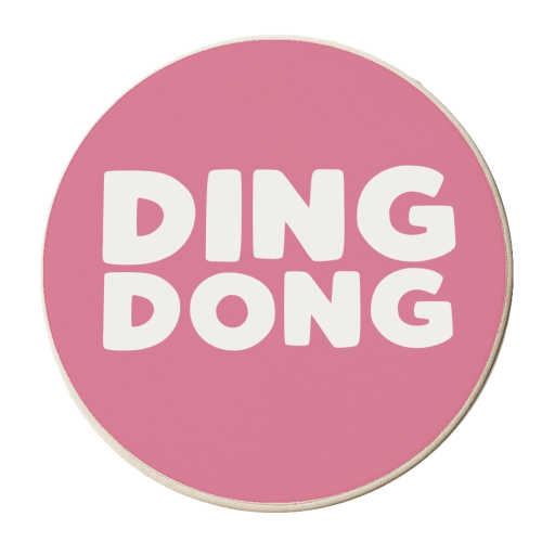 Ding Dong - personalised beer coaster by Giddy Kipper