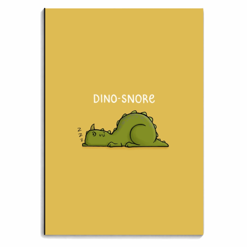 Dino-snore - personalised A4, A5, A6 notebook by Carl Batterbee