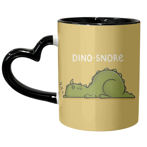 Dino-snore - unique mug by Carl Batterbee