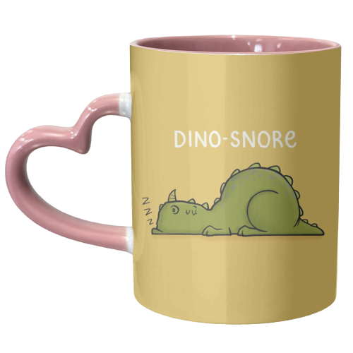 Dino-snore - unique mug by Carl Batterbee