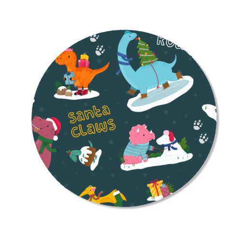 Dinosaur Christmas Pattern - Magnet by Loren Grosvenor