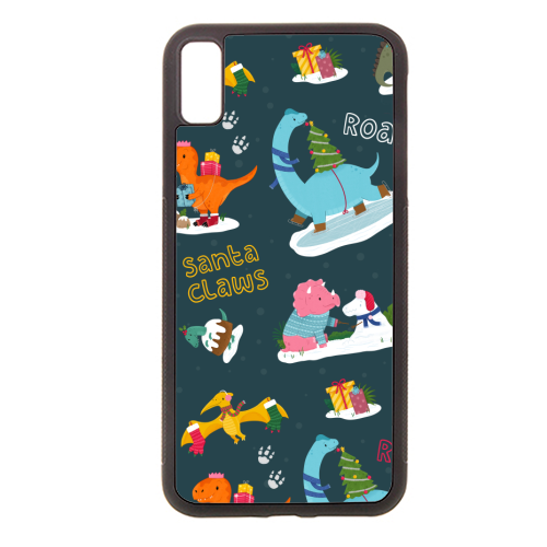 Dinosaur Christmas Pattern - stylish phone case by Loren Grosvenor